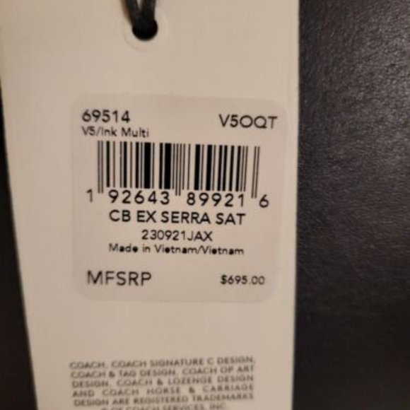 Coach 1941 Serra Satchel with Snakeskin Details - Picture 8 of 8